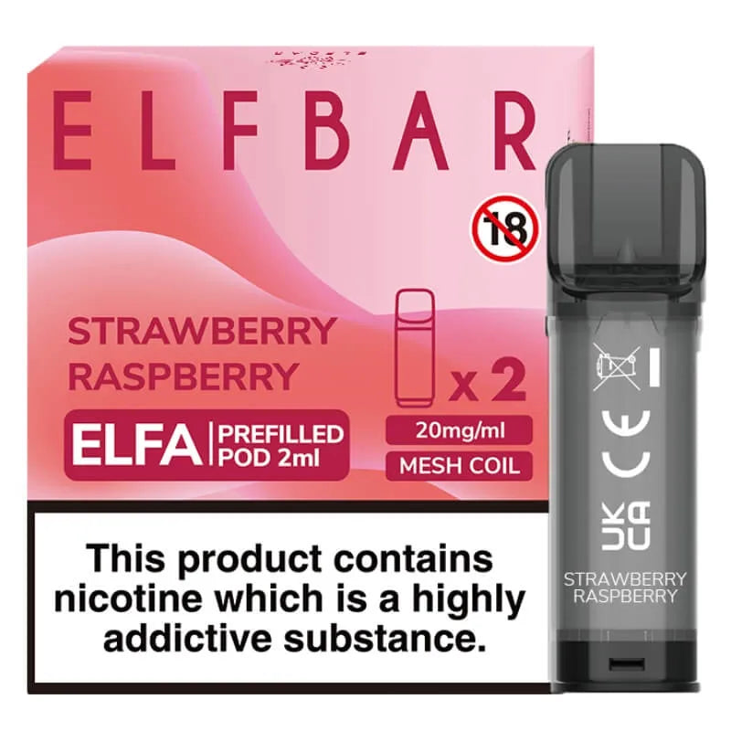 Elf Bar ELFA Strawberry Raspberry Pods 2 Pack