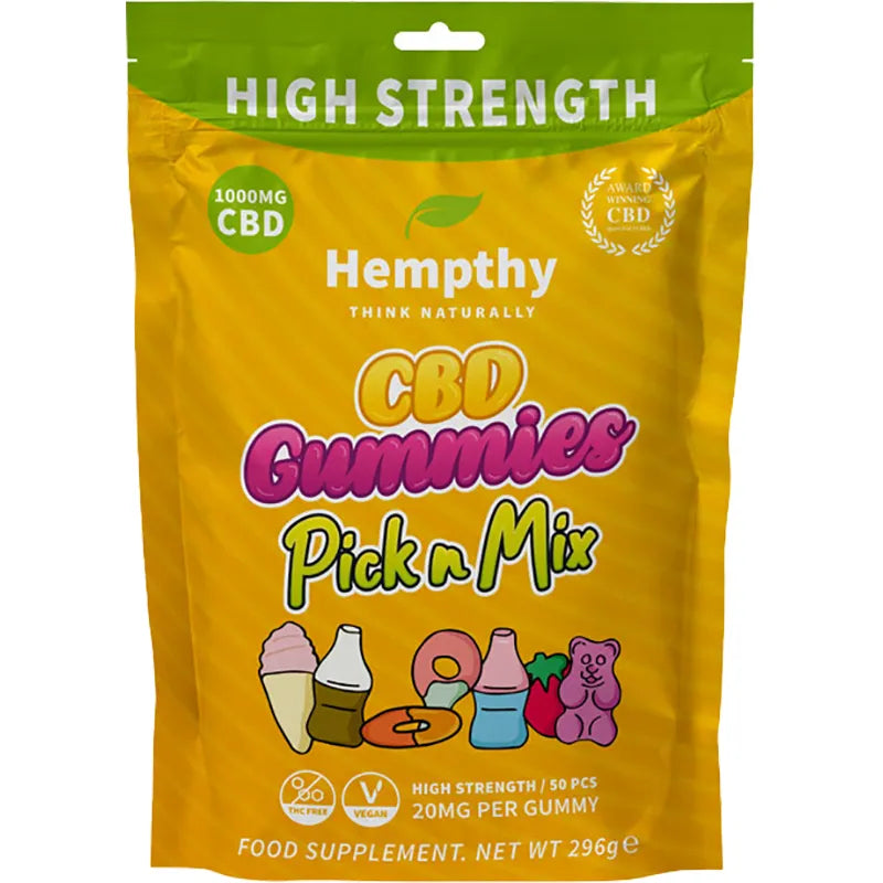 Hempthy CBD Gummies Pick N Mix 1000mg 50 Pack