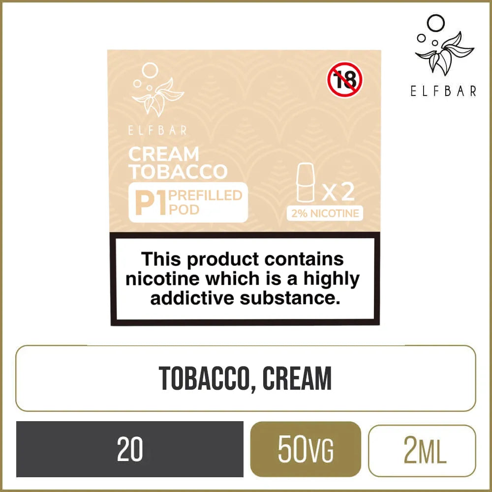 Buy Cream Tobacco Elf Bar Mate 500 P1 Pods | 3 For 15 Buy Cream Tobacco Elf Bar Mate 500 P1 Pods | 3 For 15