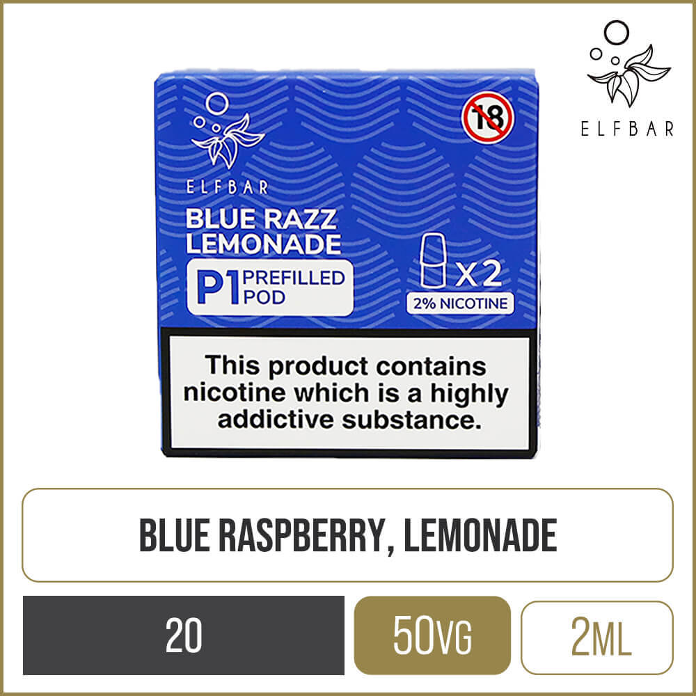 Elf Bar Mate 500 P1 Blue Razz Lemonade Pods 2 Pack