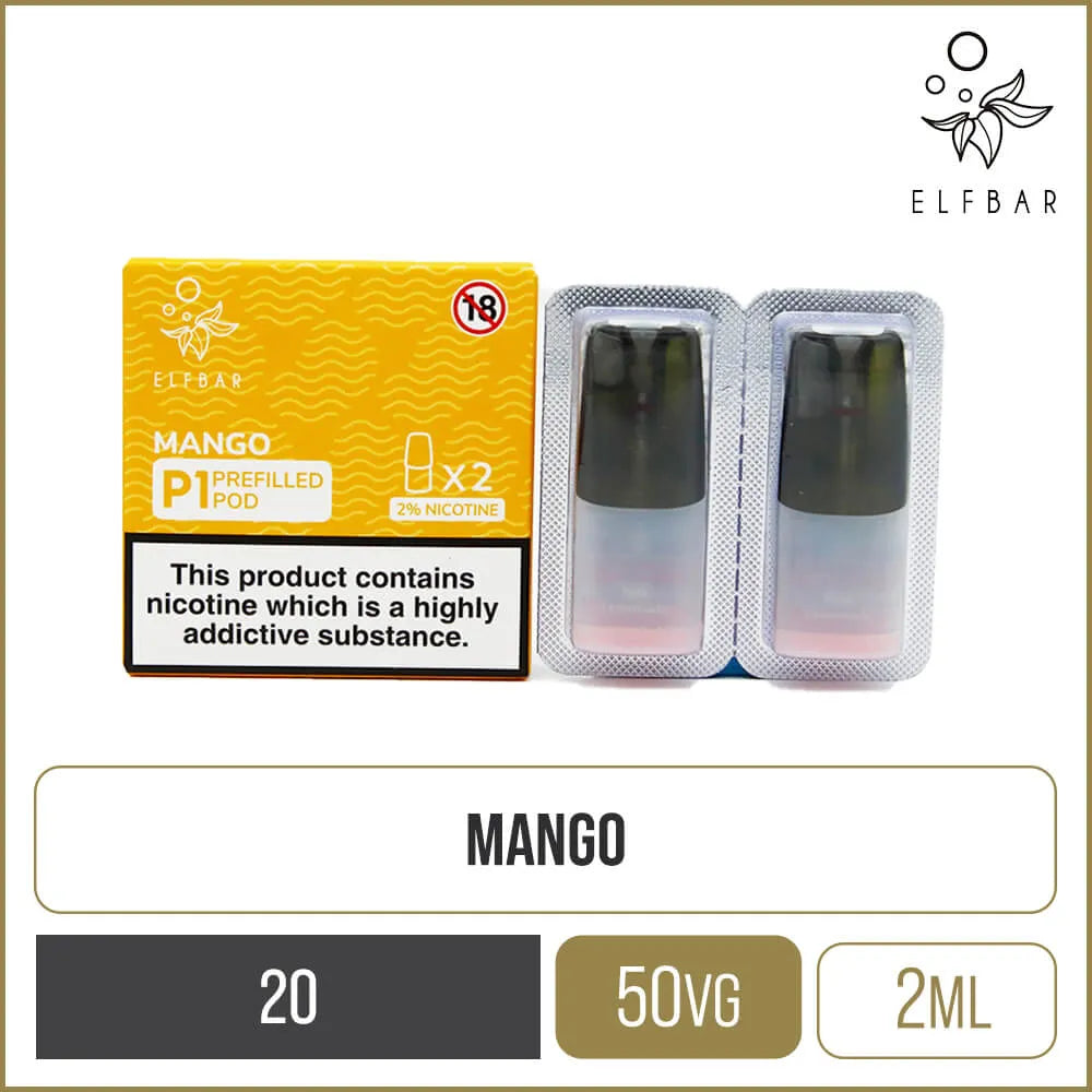 Elf Bar Mate 500 P1 Mango Pods 2 Pack