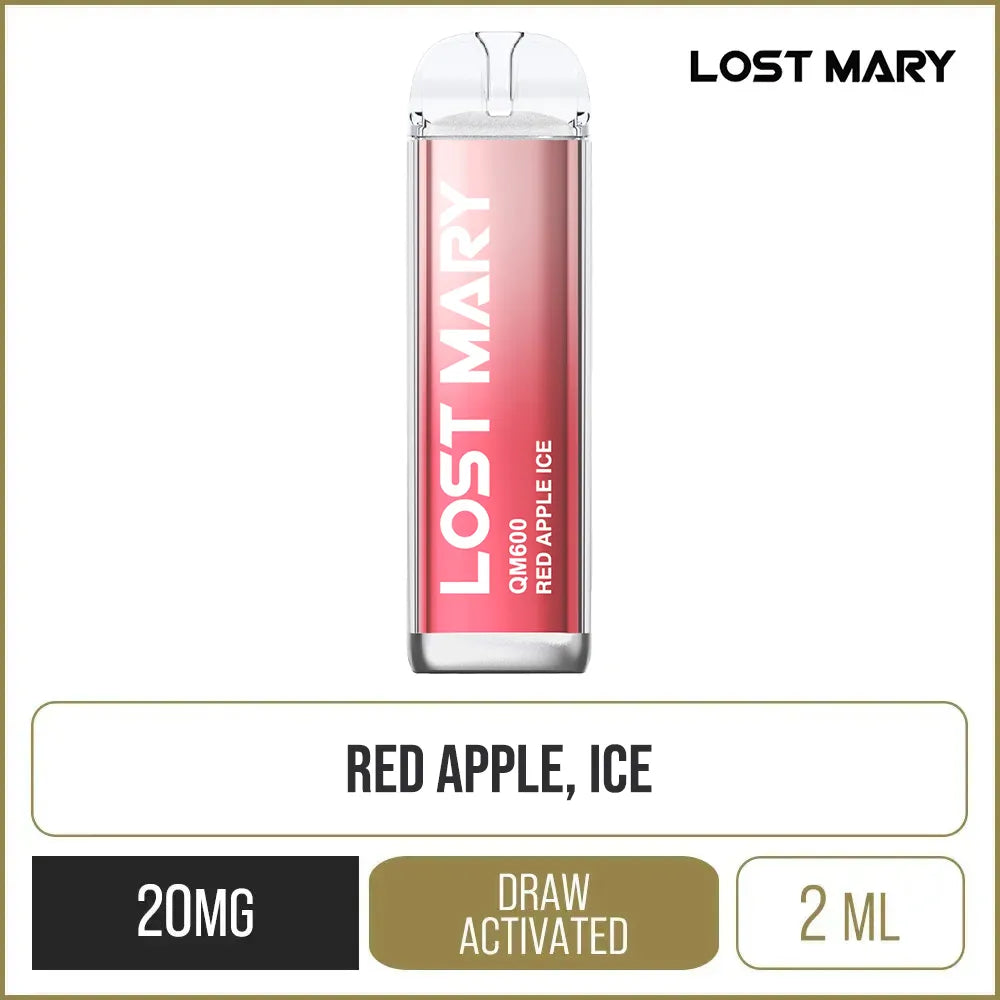 Lost Mary QM600 Red Apple Ice Disposable Vape