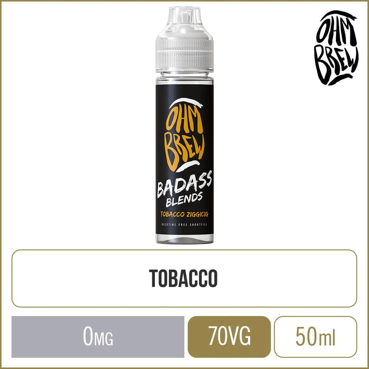 Ohm Brew Badass Blends Tobacco Ziggicig 50ml