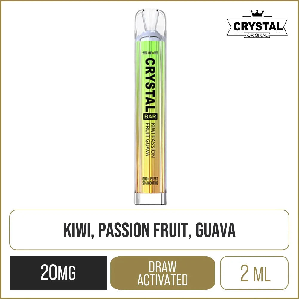 Crystal Bar Kiwi Passion Fruit Guava Disposable Vape