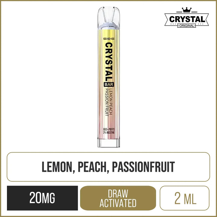 Crystal Bar Lemon Peach Passionfruit Disposable Vape