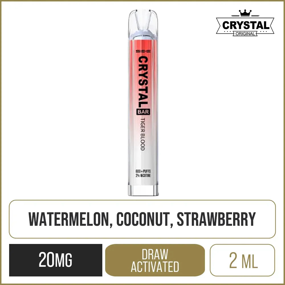 But SKE Crystal Bar Tiger Blood Disposable Vapes 3 For £12