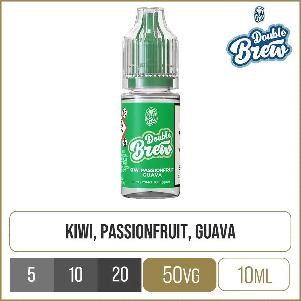 Double Brew Bar Series Kiwi Passionfruit Guava E-Liquid 10ml