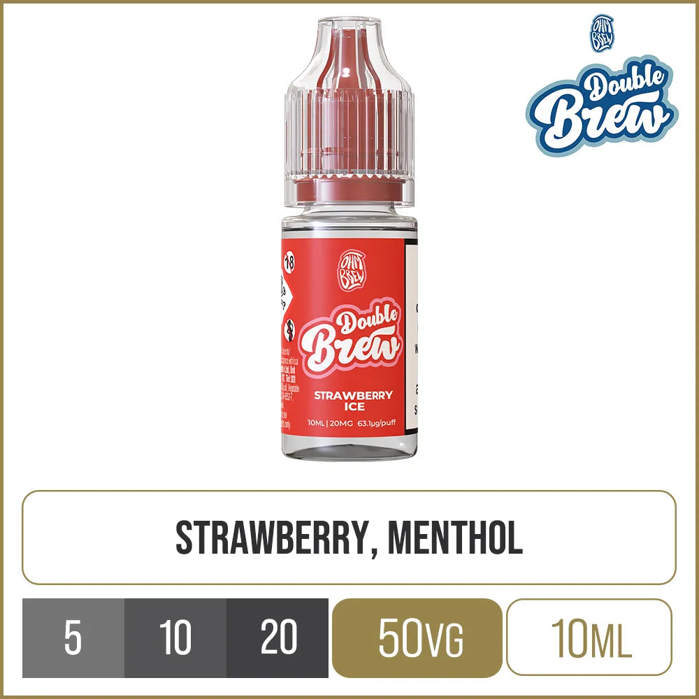 Double Brew Bar Series Strawberry Ice E-Liquid 10ml