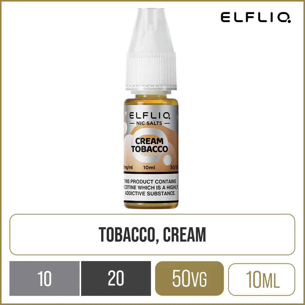 elfbar elfa master akku ElfLiq Cream Tobacco Elfbar Liquido Shot 20ml