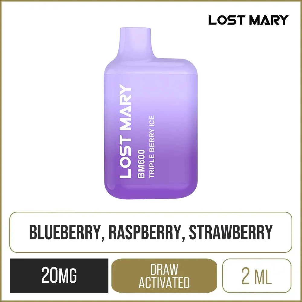 Buy Lost Mary BM600 Triple Berry Ice Disposable Vapes Online