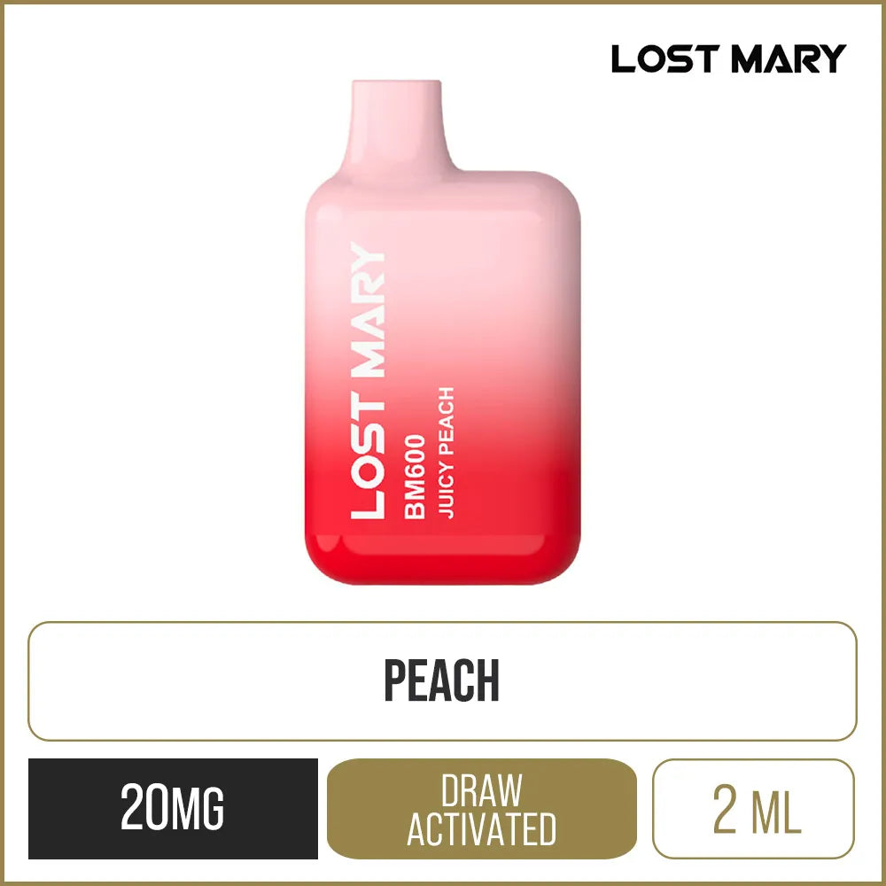 Lost Mary BM600 Juicy Peach Disposable Vape