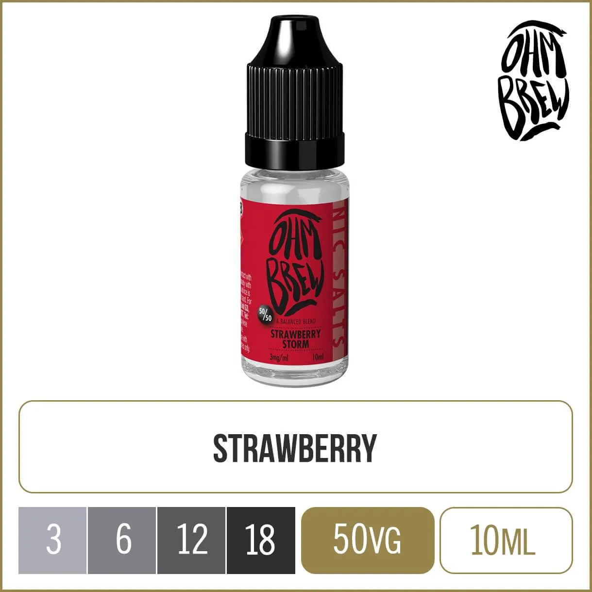 Ohm Brew 50/50 Strawberry Storm 10ml