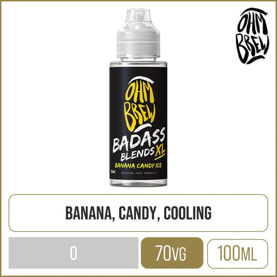 Ohm Brew Badass Blends XL Banana Candy Ice 100ml