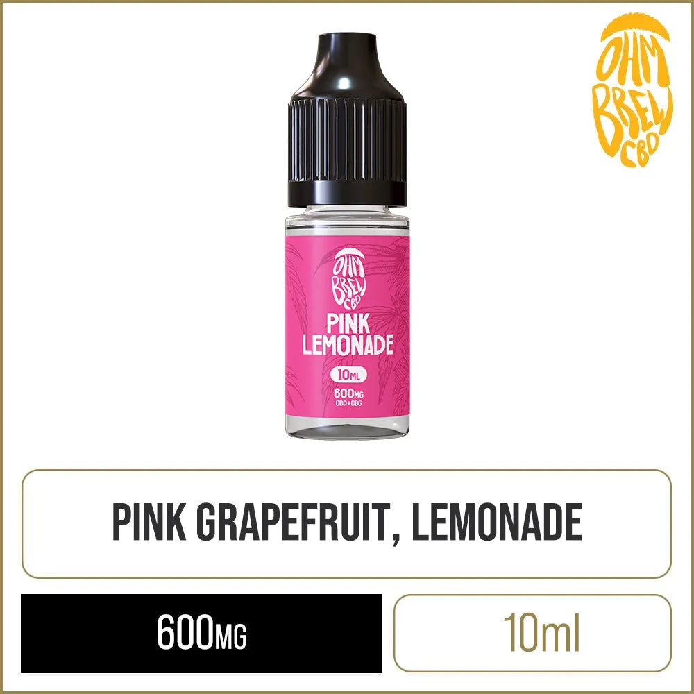 Ohm Brew CBD Pink Lemonade 600mg CBD + CBG E-Liquid 10ml Ohm Brew CBD Pink Lemonade 600mg CBD + CBG E-Liquid 10ml