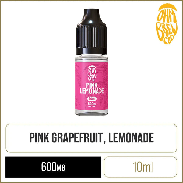 Ohm Brew CBD Pink Lemonade 600mg CBD + CBG E-Liquid 10ml Ohm Brew CBD Pink Lemonade 600mg CBD + CBG E-Liquid 10ml