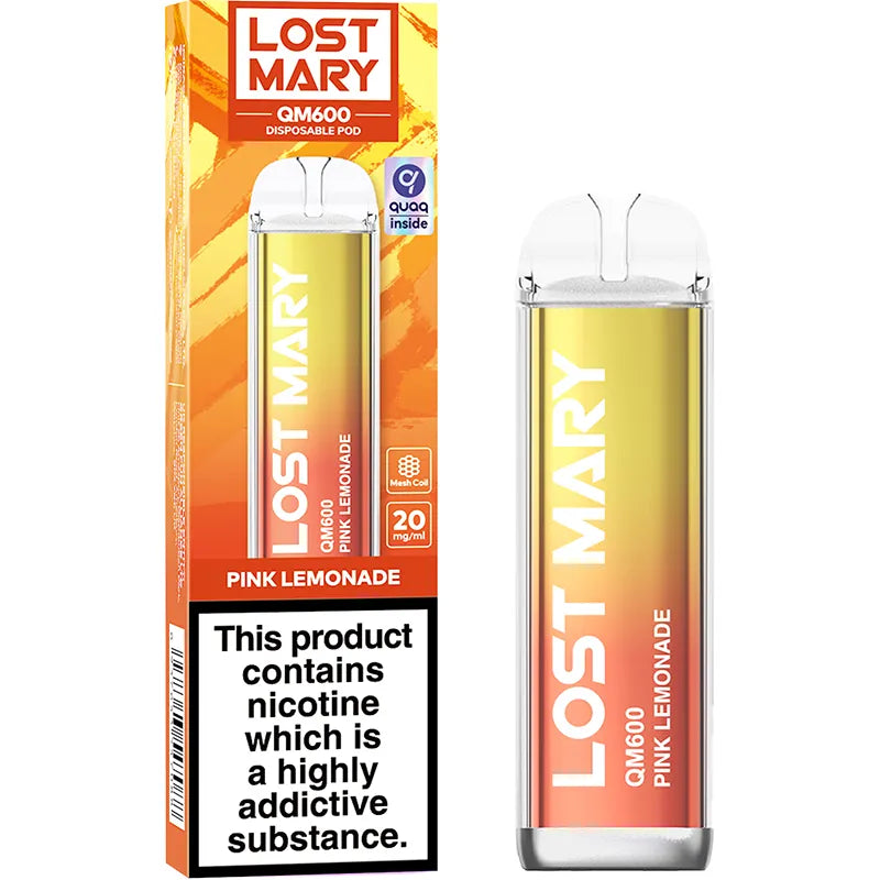 Lost Mary QM600 Pink Lemonade Disposable Vape