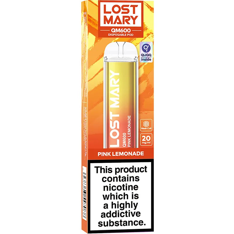 Lost Mary QM600 Pink Lemonade Disposable Vape