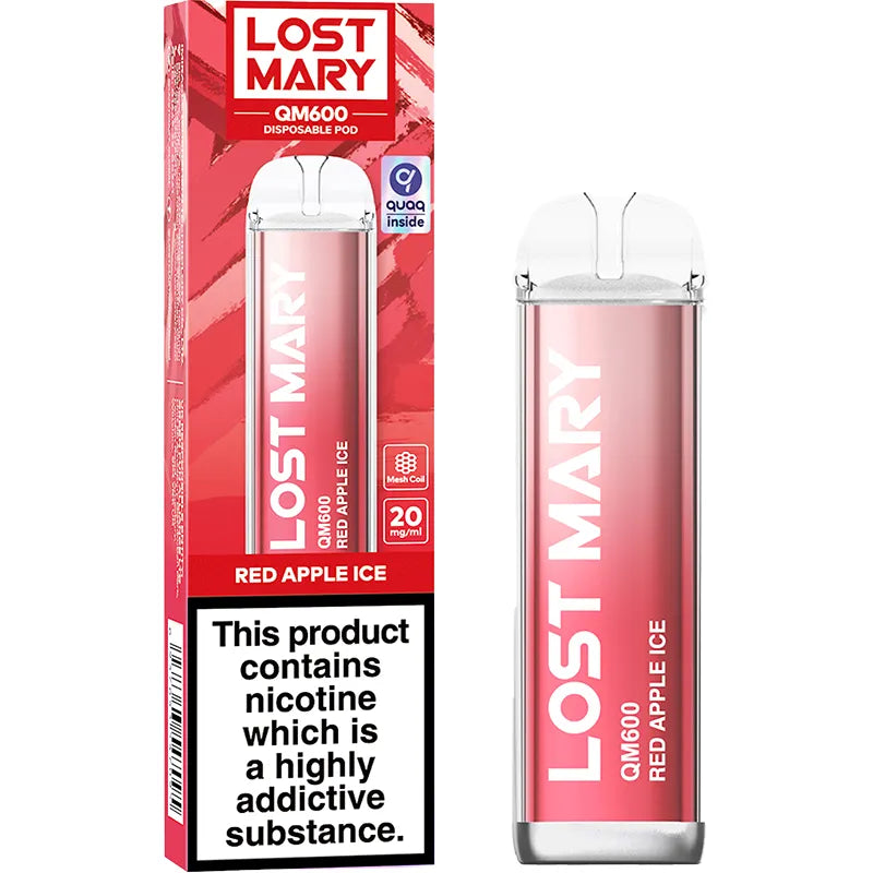 Lost Mary QM600 Red Apple Ice Disposable Vape