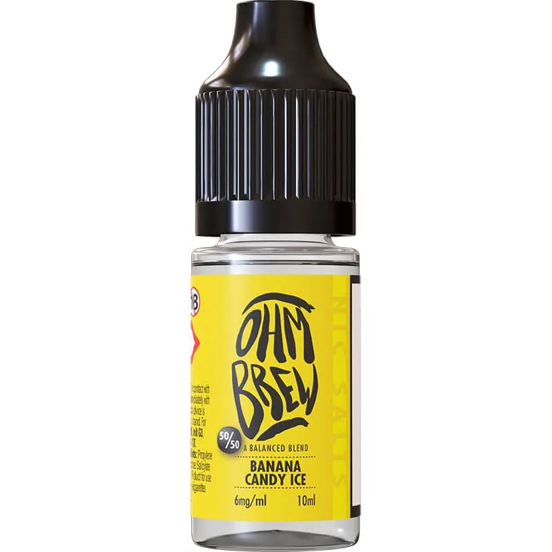 Ohm Brew 50/50 Banana Candy Ice E-Liquid 10ml