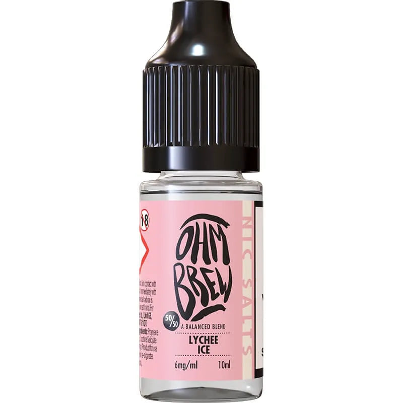 Ohm Brew 50/50 Lychee Ice E-Liquid 10ml