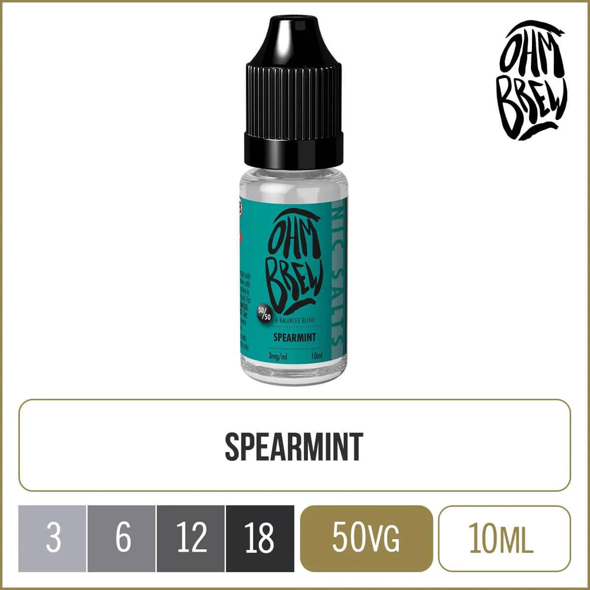 Ohm Brew 50/50 Spearmint 10ml