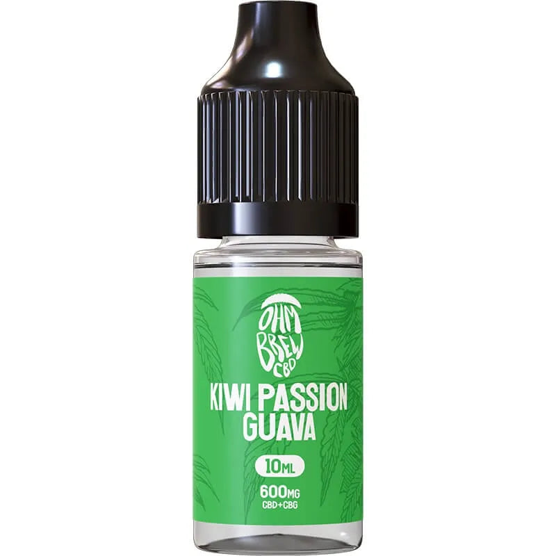 Ohm Brew CBD Kiwi Passionfruit Guava 600mg CBD + CBG E-Liquid 10ml