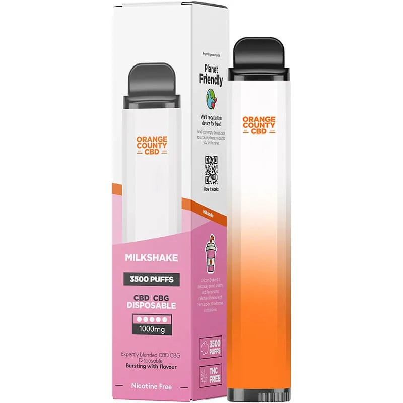 Orange County CBD Milkshake 1000mg CBD + CBG Disposable Vape 10ml